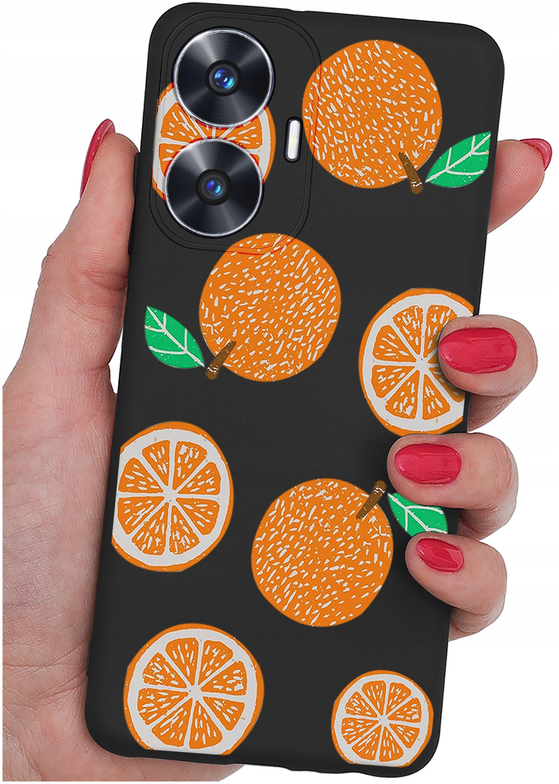 ETUI do Realme C55 WZORY |SILIKONOWE MATT CASE + SZKŁO 9H