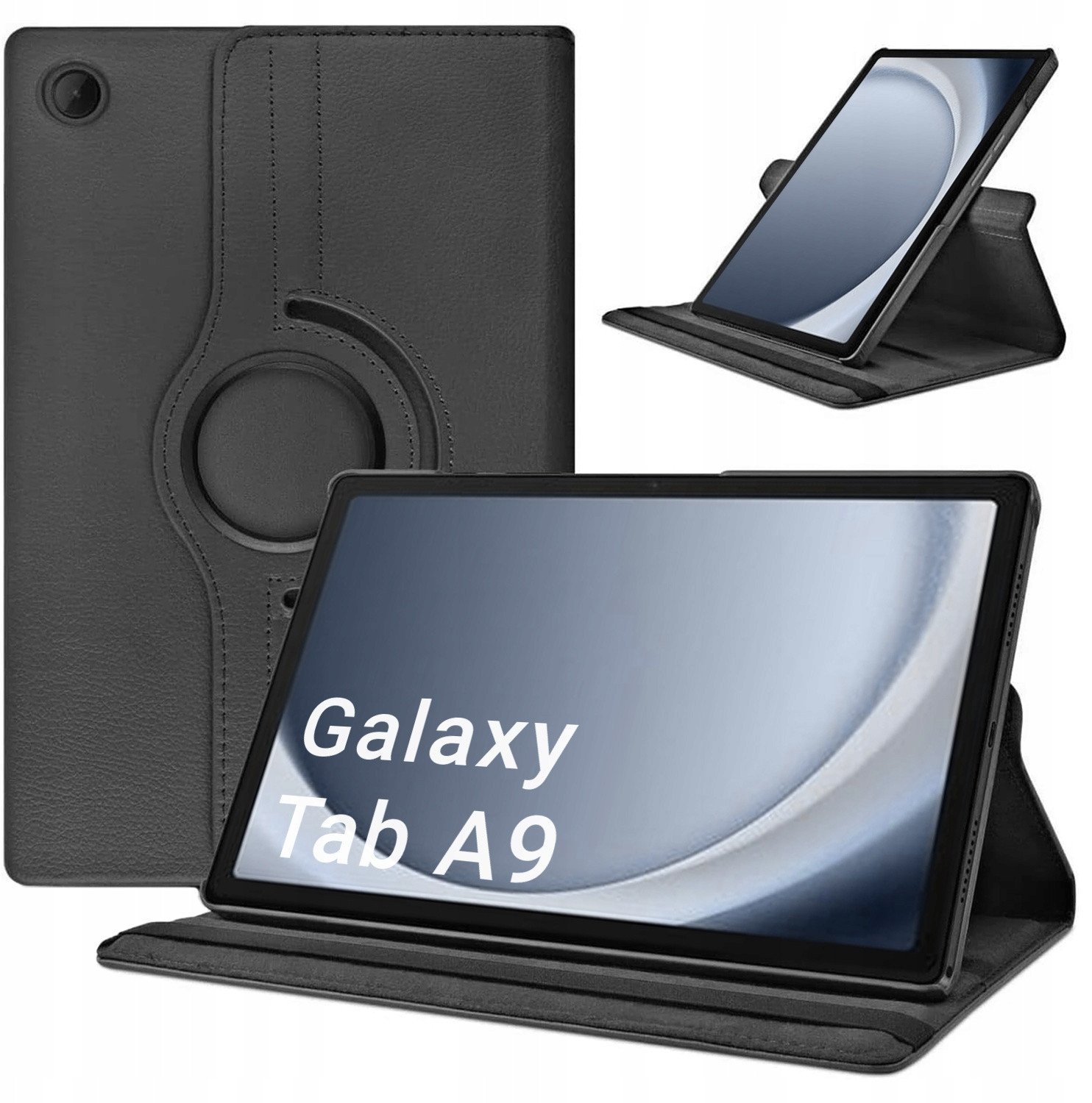 Etui Obrotowe 360 do Samsung Galaxy Tab A9 8.7 (Czarne)