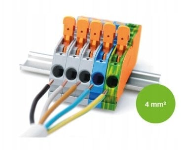 Zestaw złączek TOPJOBS do zasilania 3 fazowego 4mm2 kompletny 821-099/000-006