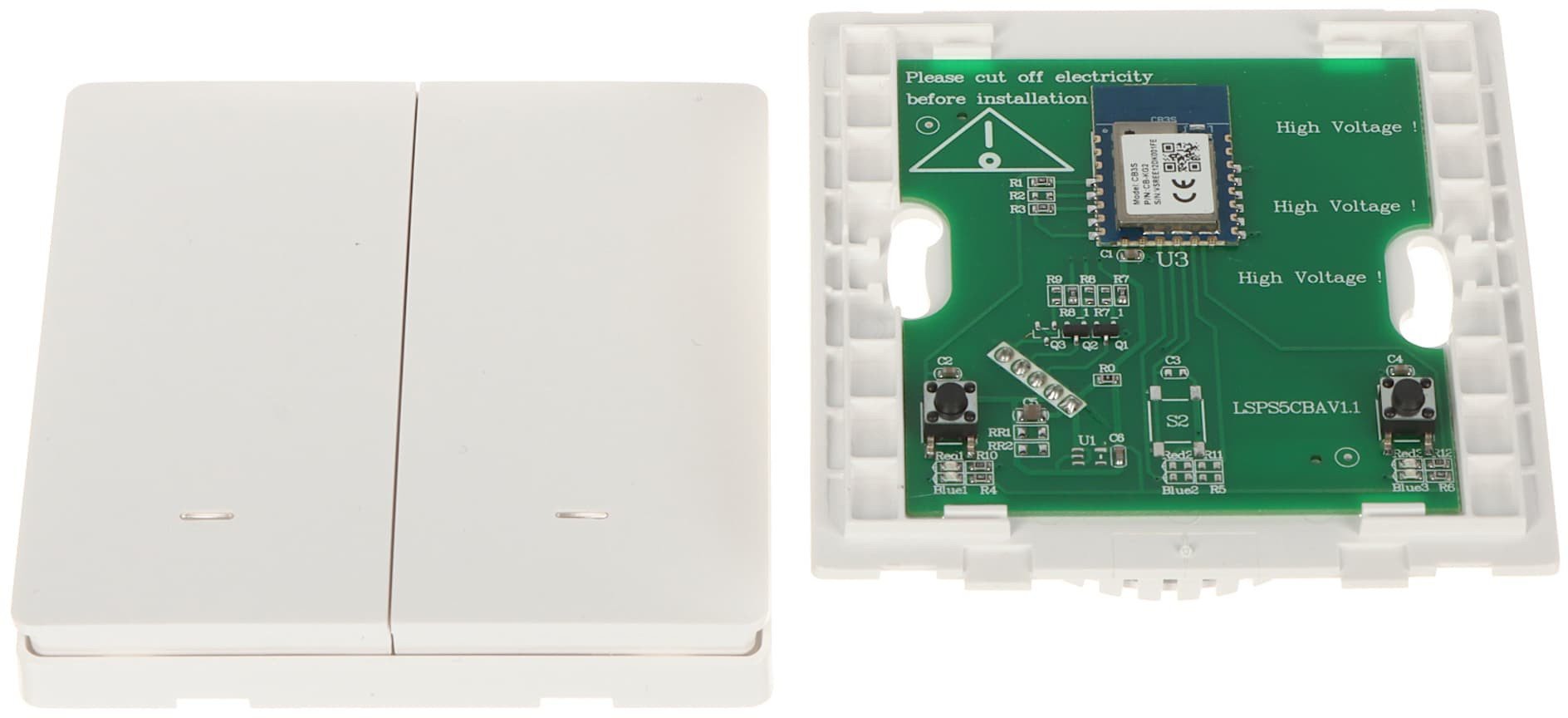 PODWÓJNY INTELIGENTNY PRZEŁĄCZNIK ŚWIATŁA ATLO-WB2/K-TUYA Wi-Fi, Tuya Smart