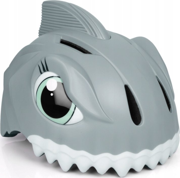 Kask Rowerowy Dziecięcy Szary Rekin