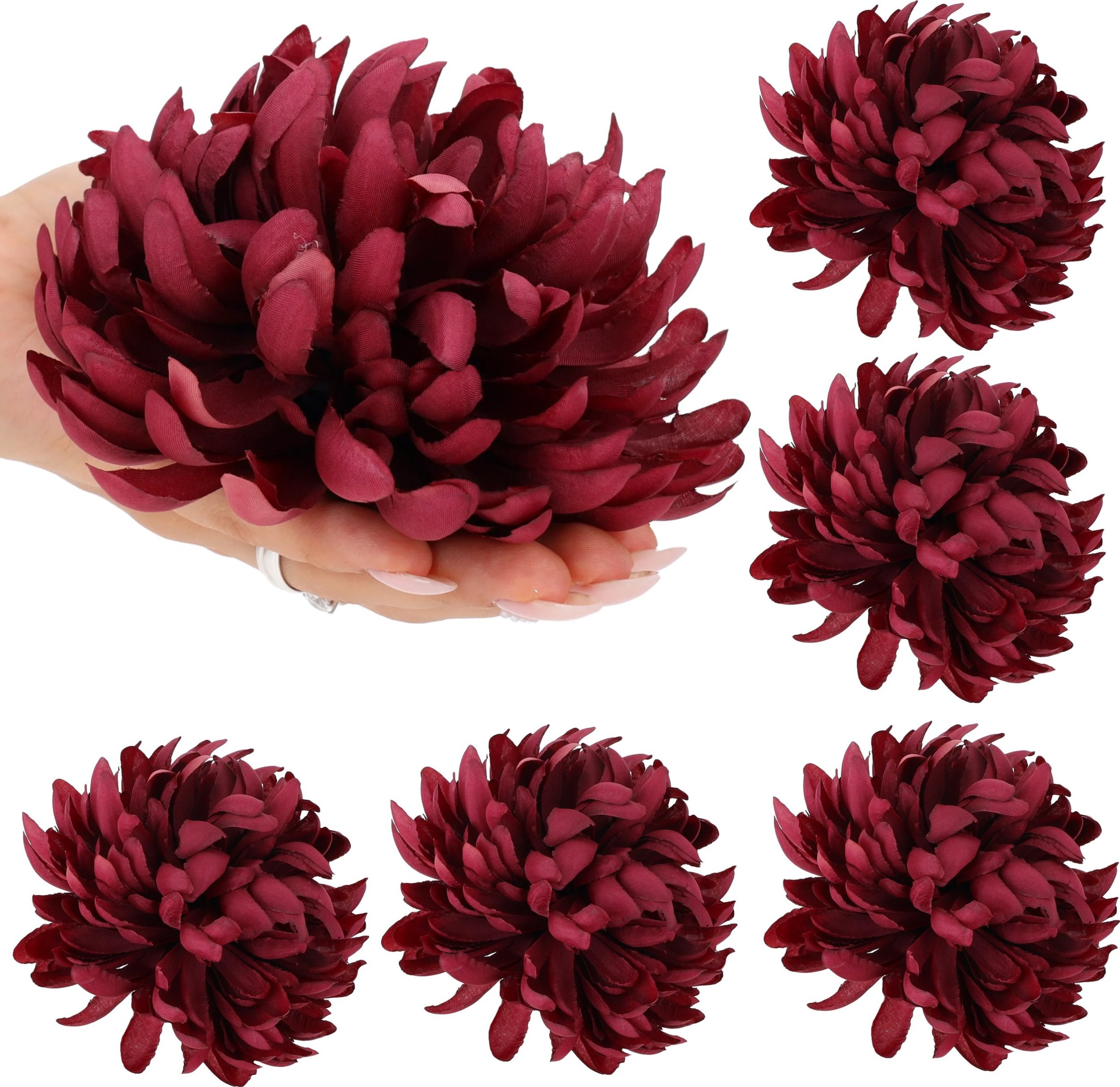 Kwiaty SZTUCZNE chryzantemy JAK ŻYWE na STROIK wiązankę CHRYZANTEMA główki