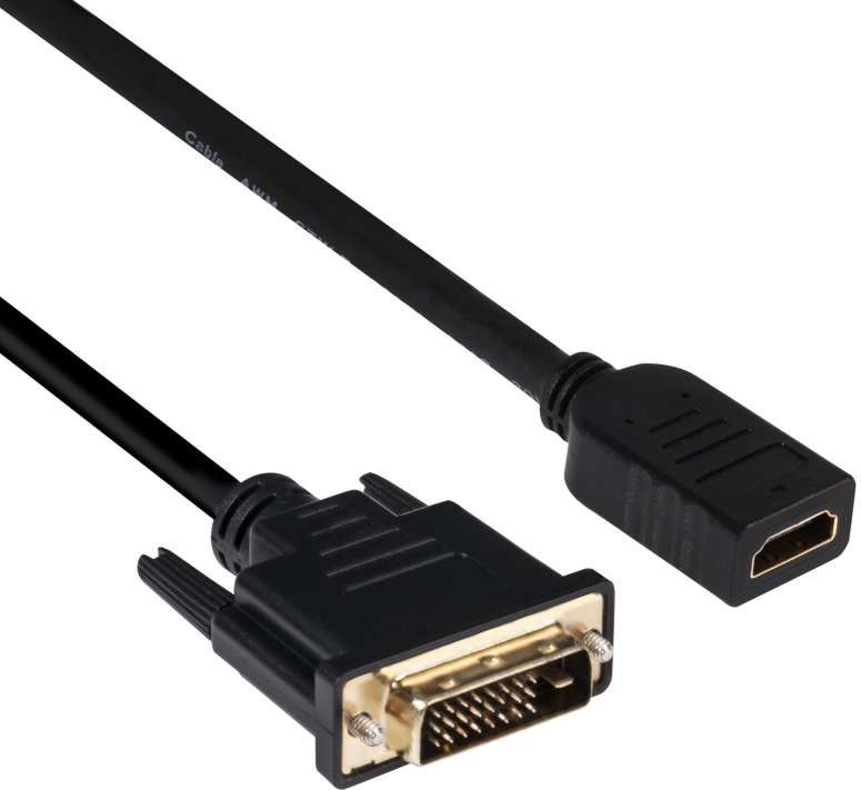 Kabel Club 3D HDMI - DVI-D 2m czarny (CAC-1211)