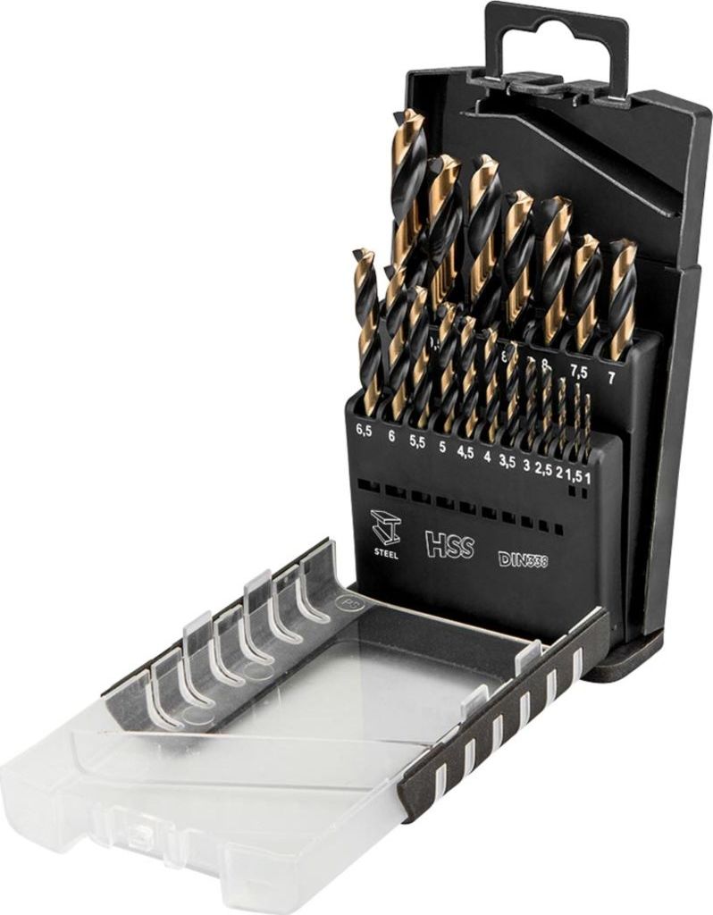 Wiertło Graphite do metalu HSS walcowe 1,0-10,0 mmmm zestaw (55H089)