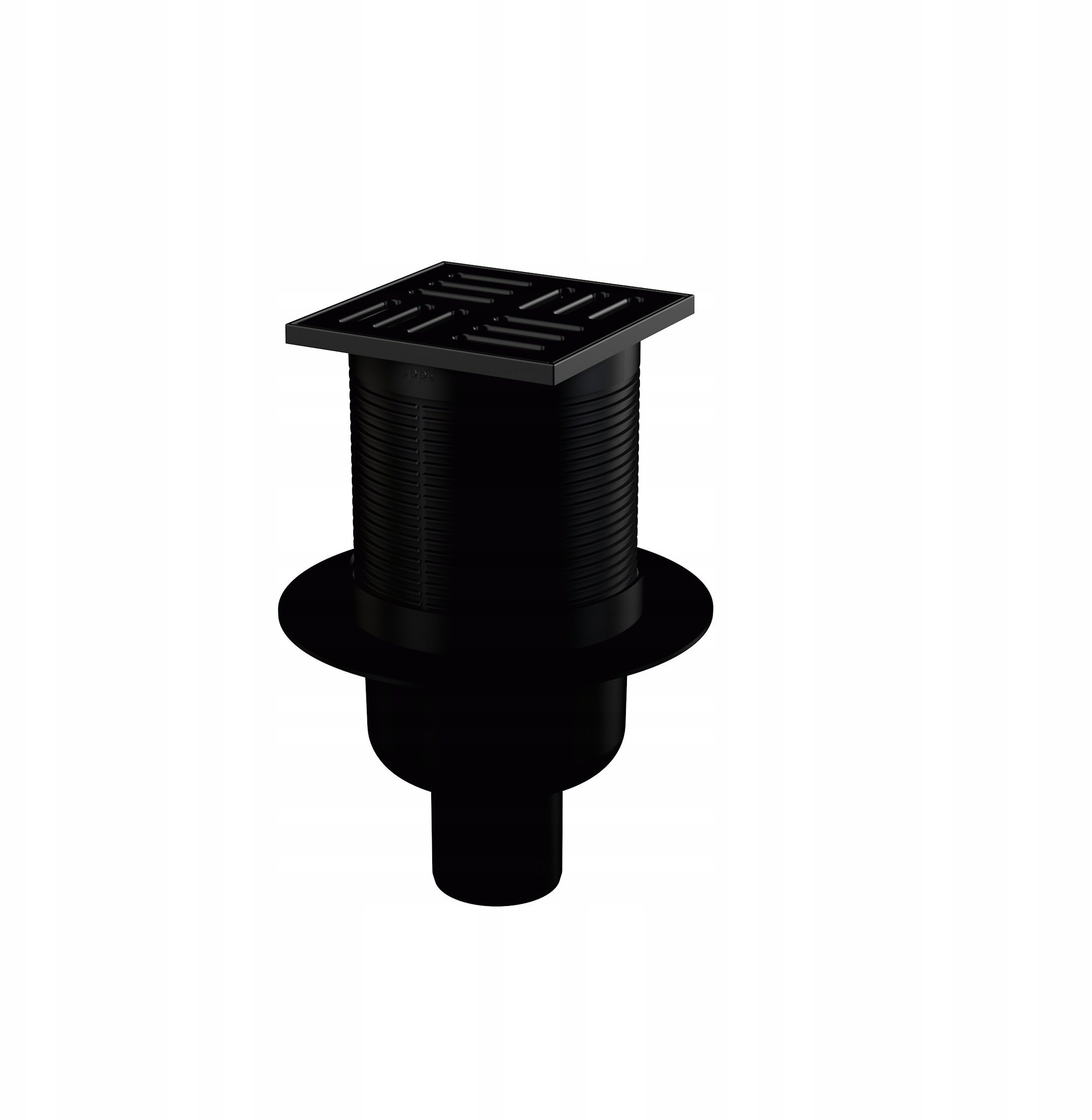 Drain ALCA APV32BLACK, with black NP grate, 105 x 105 mm, DN50, vertical