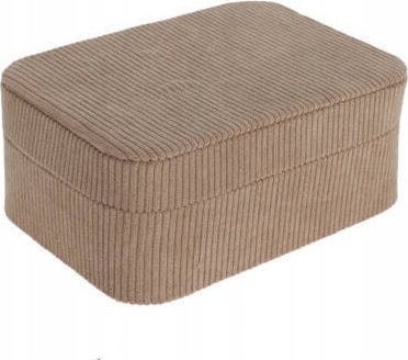 Home Styling Collection Mała szkatułka na biżuterię, sztruks, 19 x 13,5 x 8 cm