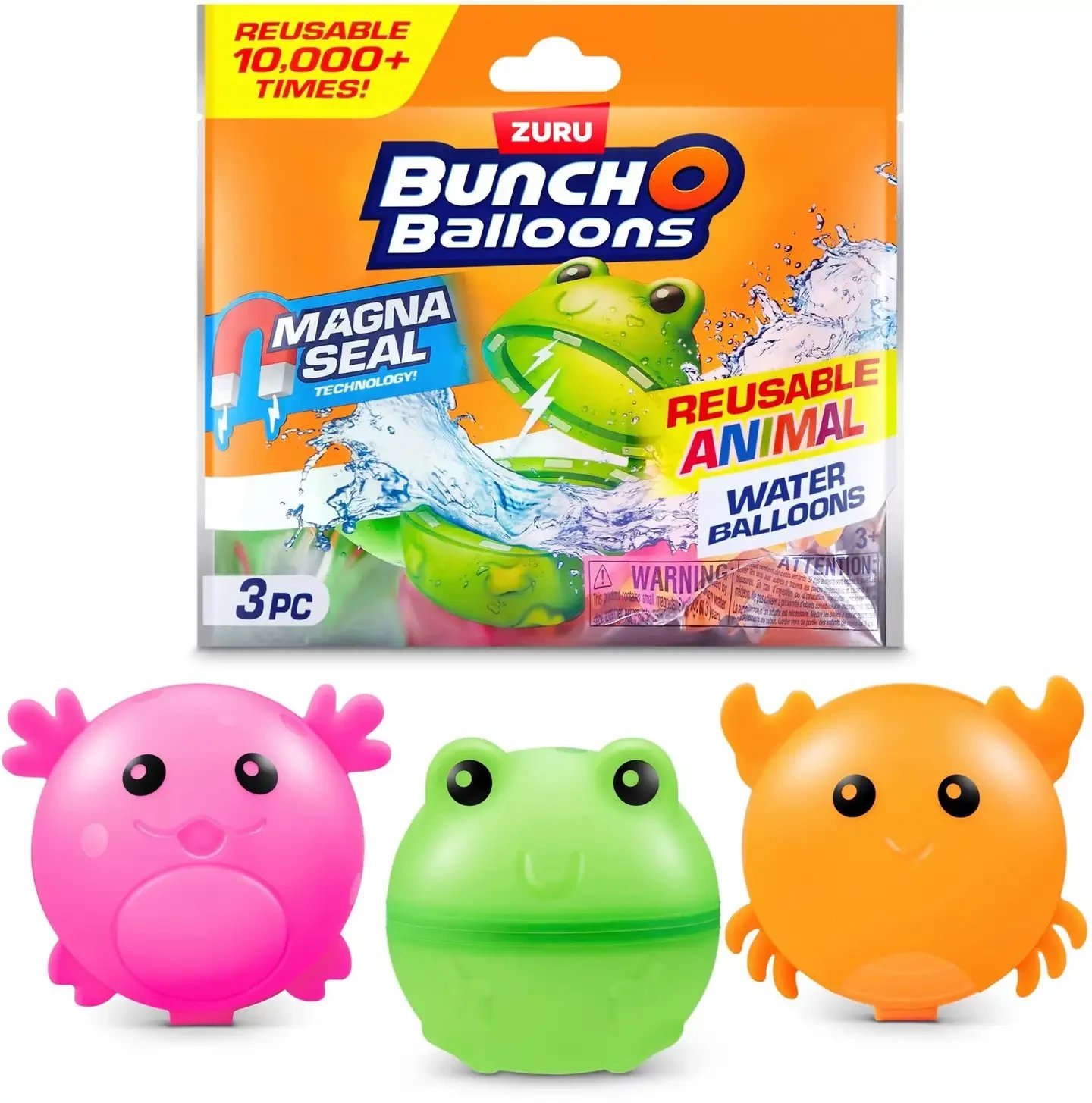 Bunch O Balloons Reusable Animal Water Balloons 3 Pack