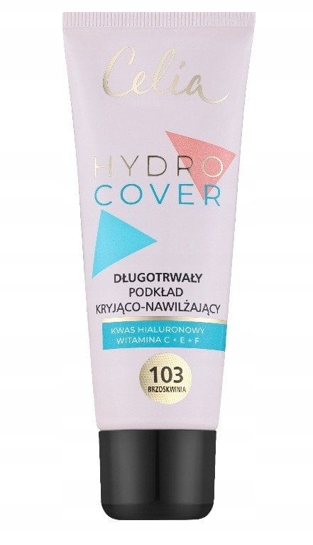 CELIA Hydro Cover Długotrwały podkład kryjąco-nawilżający 103 Brzoskwinia 30 ml