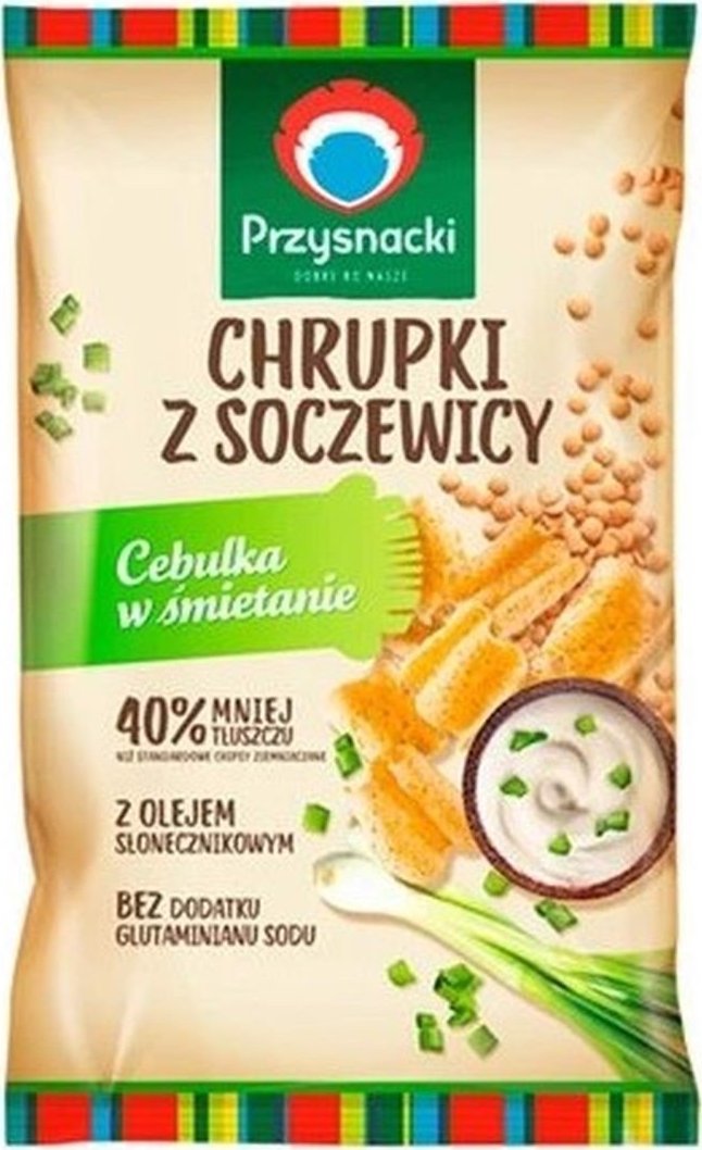Przysnacki PRZYSNACKI Chrupki z soczewicy cebulka w śmietanie 80 g