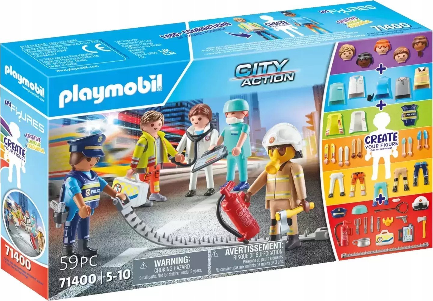 Playmobil Zestaw z figurkami Figures 71400 My Figures: Służby ratownicze