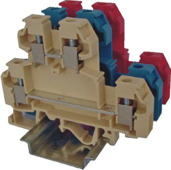 Eti-Polam Złączka szynowa gwintowa 2-piętrowa 4mm2 beżowa VS 4 NA (003901277)