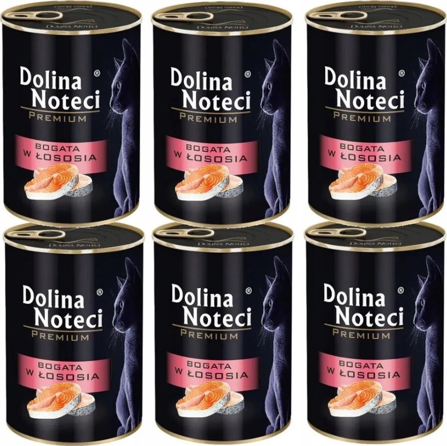 Dolina Noteci Dolina Noteci Premium Kot Bogata w łososia puszka 6x400g