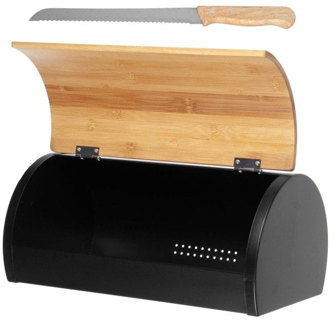 CHLEBAK STALOWY Z DREWNIANA POKRYWĄ BRUNBESTE BB-2680