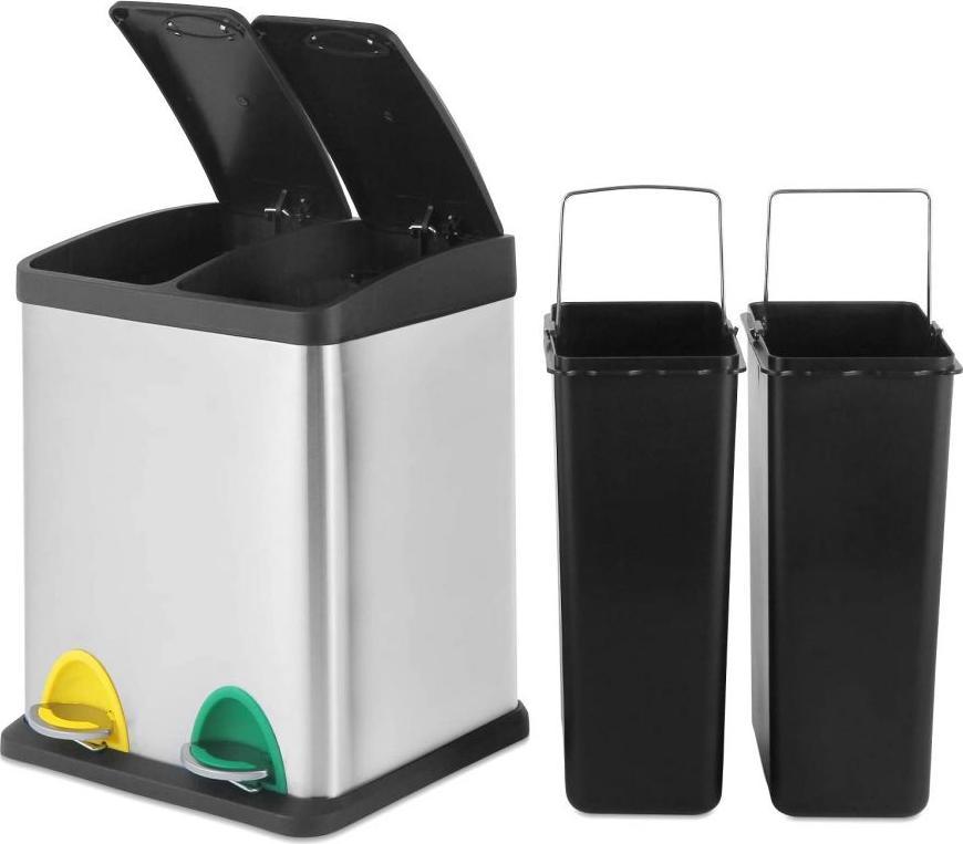 Kosz na śmieci Jago JAGO Kosz na śmieci z pedałem, stal nierdzewna, 2 x 8 L