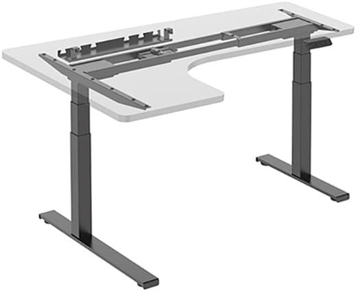 Stela� rama biurka naro�nego, elektycznie regulowany, organizer kabli, system antykolizyjny, czarny, 125 kg no�no��, Powerton