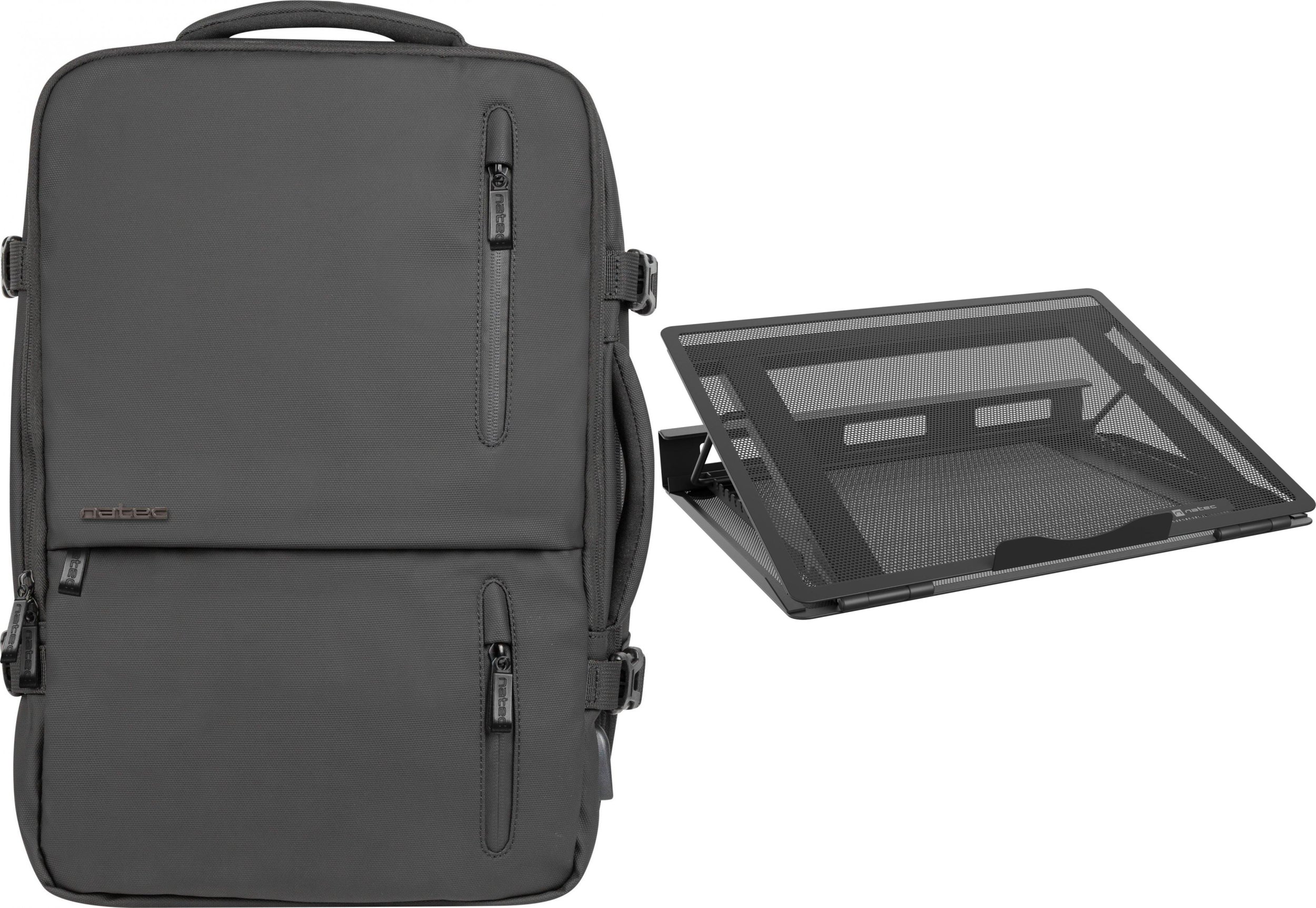 Plecak Natec CAMEL PRO 17.3" (NTO-2116) + Podstawka Tern 2 12.1"-17.3" (NPL-2271)