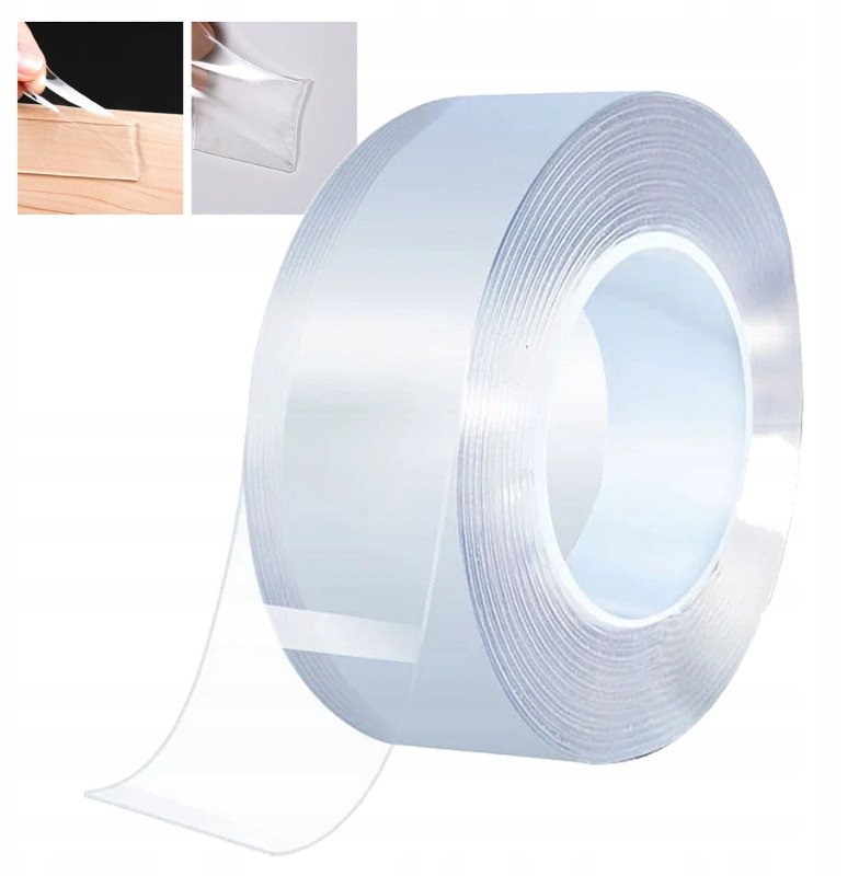TAŚMA PRZEŹROCZYSTA Dwustronna WIELORAZOWA MOCNA