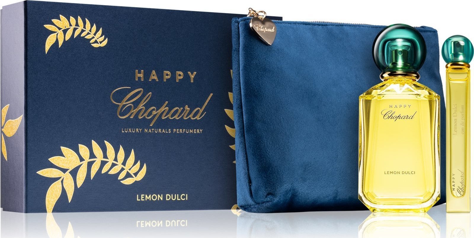 Chopard Happy Lemon Dulci Set Chopard: Happy Lemon Dulci, Eau De Parfum, For Women, 100 ml + Makeup Bag, Blue + Happy Lemon Dulci, Eau De Parfum, For