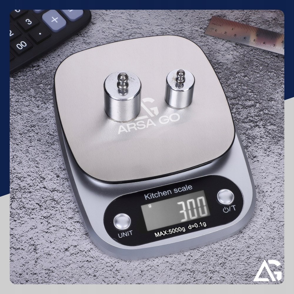 Waga kuchenna Jcpal Waga kuchenna ARSA GO 0.1g na baterie uncja karat gram tara srebrny 5 kg