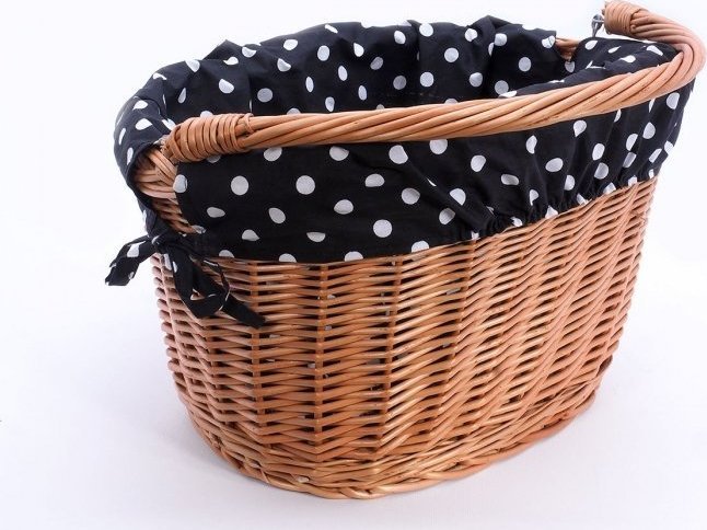 Wnuk Kosz rowerowy naturalny (Haki/Grochy)