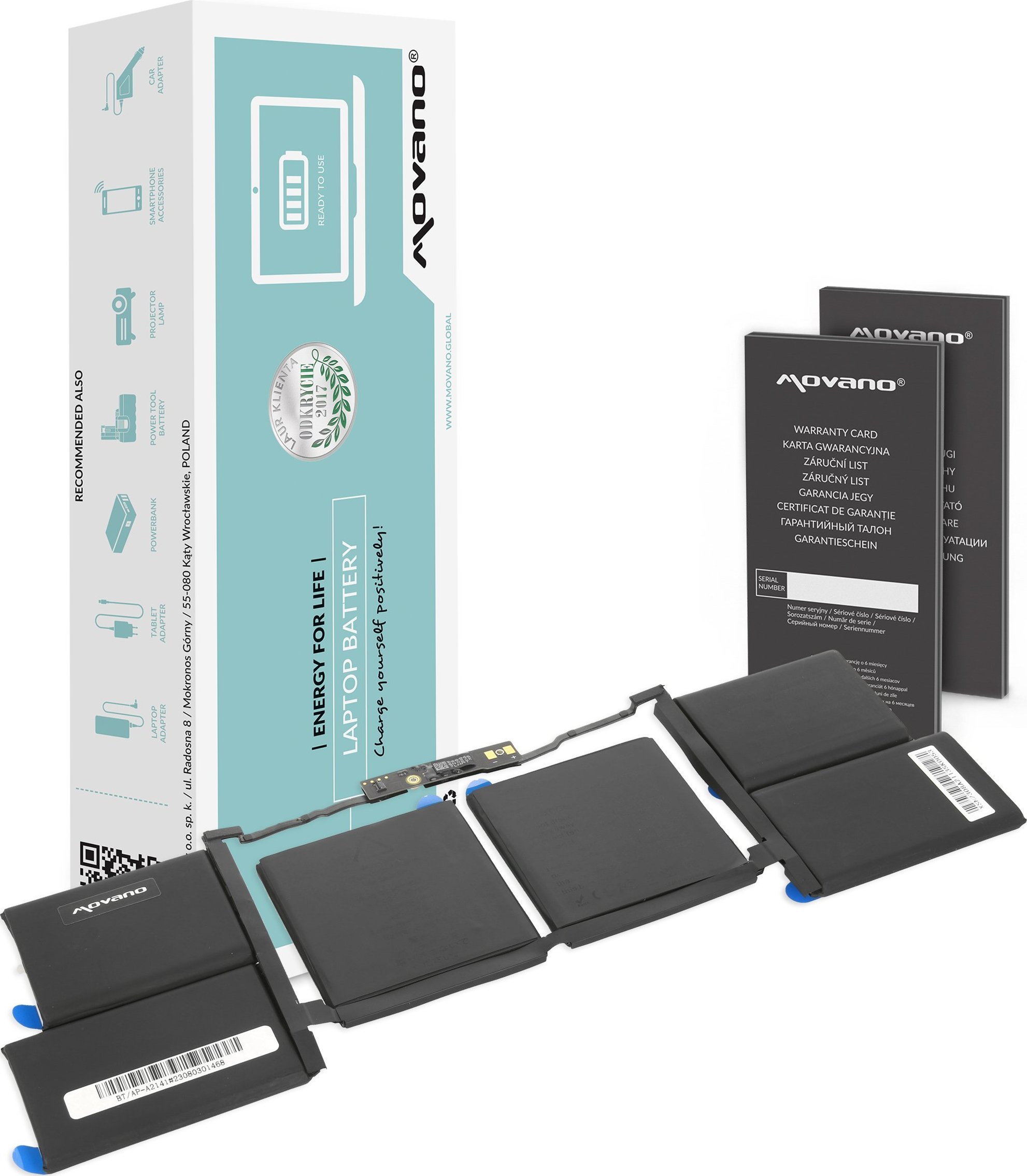 Bateria Movano Bateria A2113 do Apple MacBook Pro 16 A2141 2019-2020