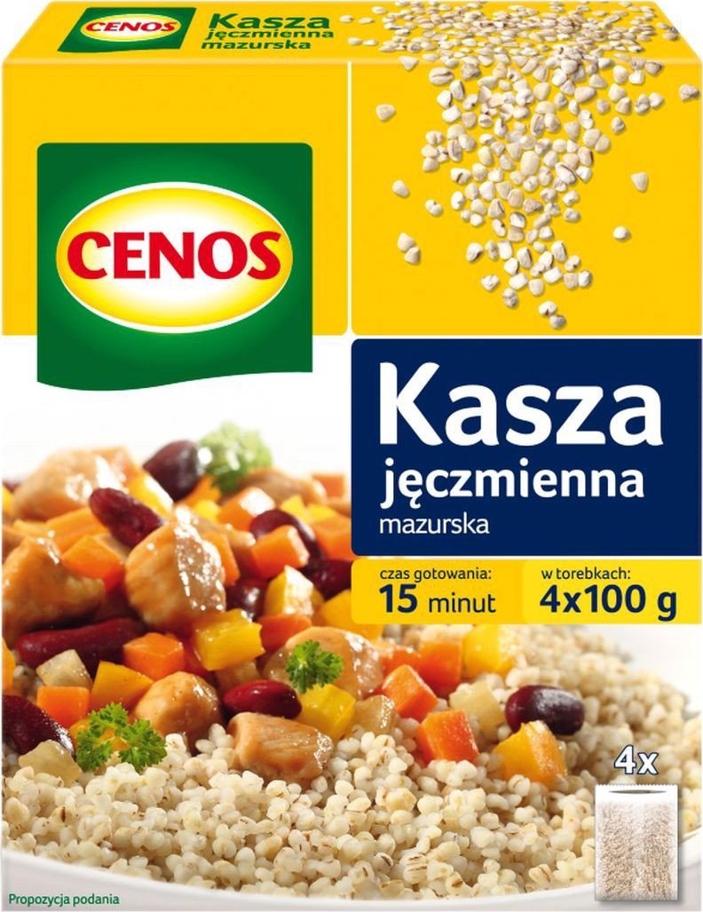 Cenos Cenos Kasza jęczmienna mazurska 400 g (4 x 100 g)