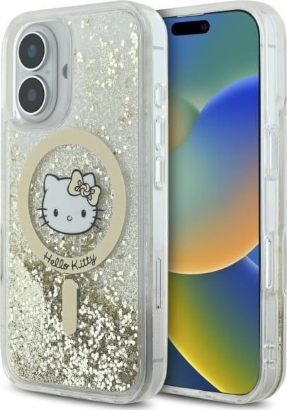 HelloKitty Hello Kitty HKHMP16SLGDIH iPhone 16 6.1" biały złoty/white gold hardcase Liquid Glitter Fever MagSafe