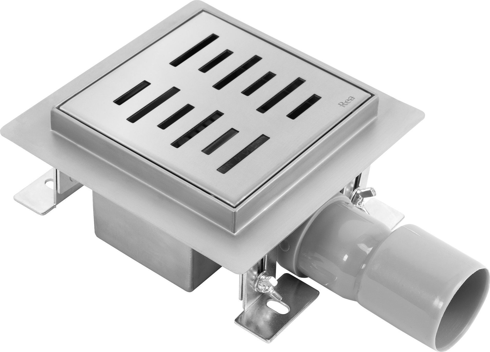 Rea Odpływ liniowy REA LINE STAL SZCZOTKOWANA 12x12