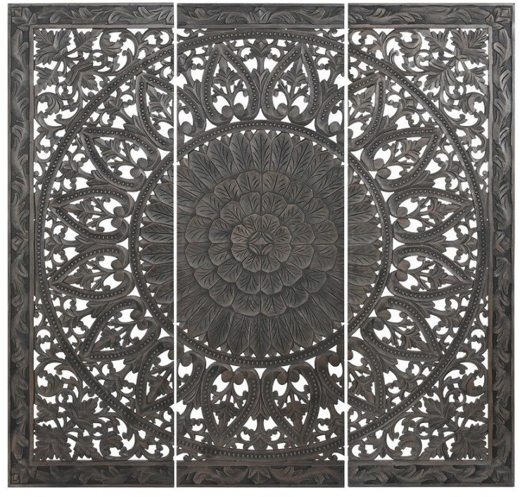 Zagłówek do łóżka Home ESPRIT Ciemny szary 180 x 3,5 x 180 cm