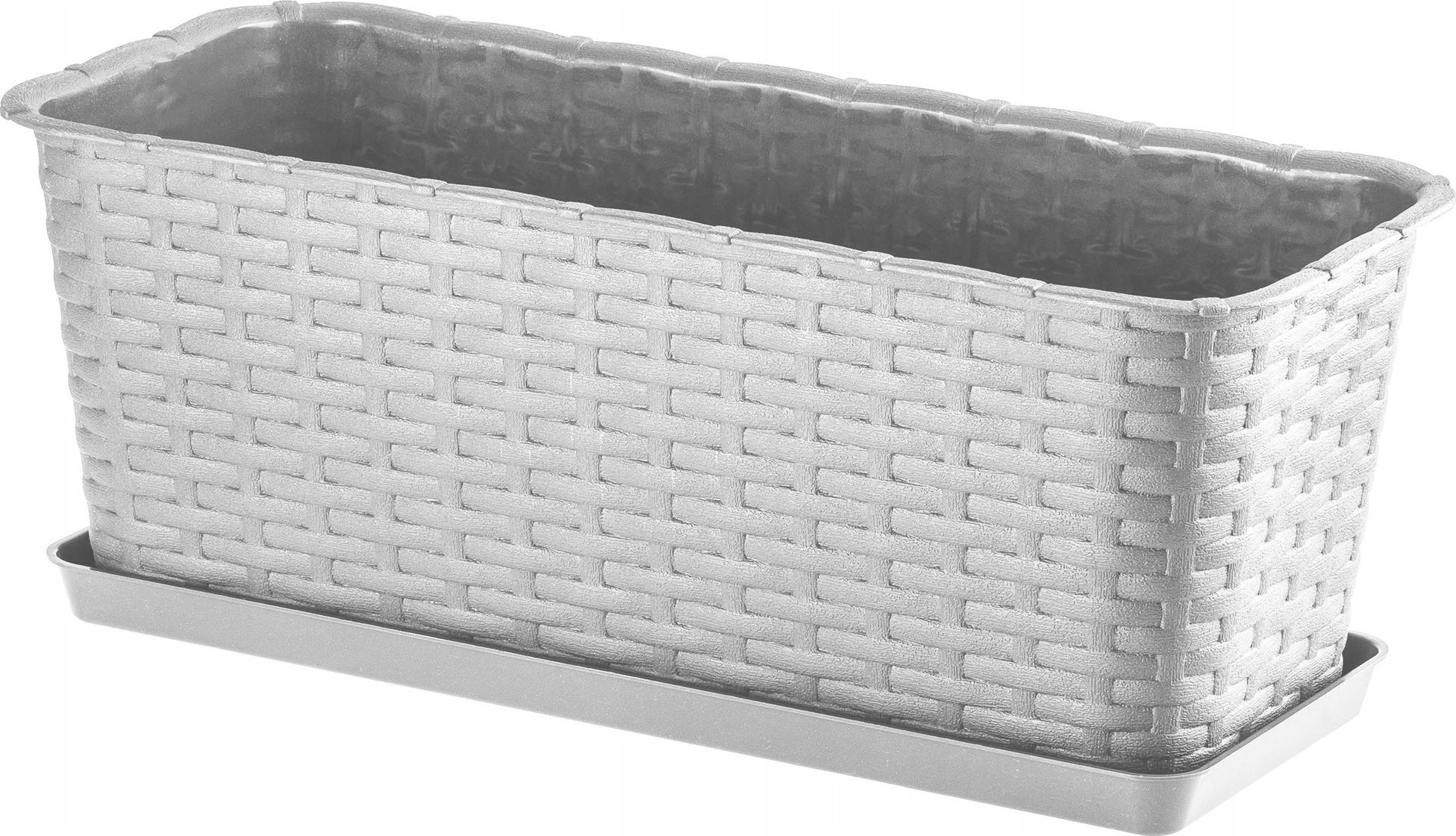 Kadax Doniczka Donica Balkonowa Podstawka 40cm Szara