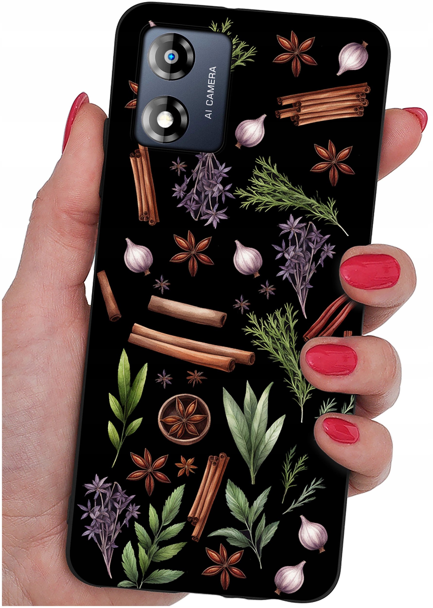 Etui do Motorola Moto E13 WZORY |SILIKONOWE MATT CASE + SZKŁO 9H