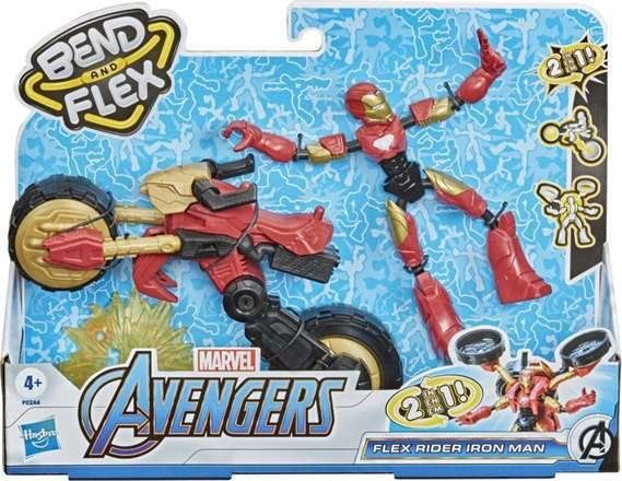 Figurka Hasbro Avengers Bend and Flex - Iron Man i motocykl 2w1 (F0244)