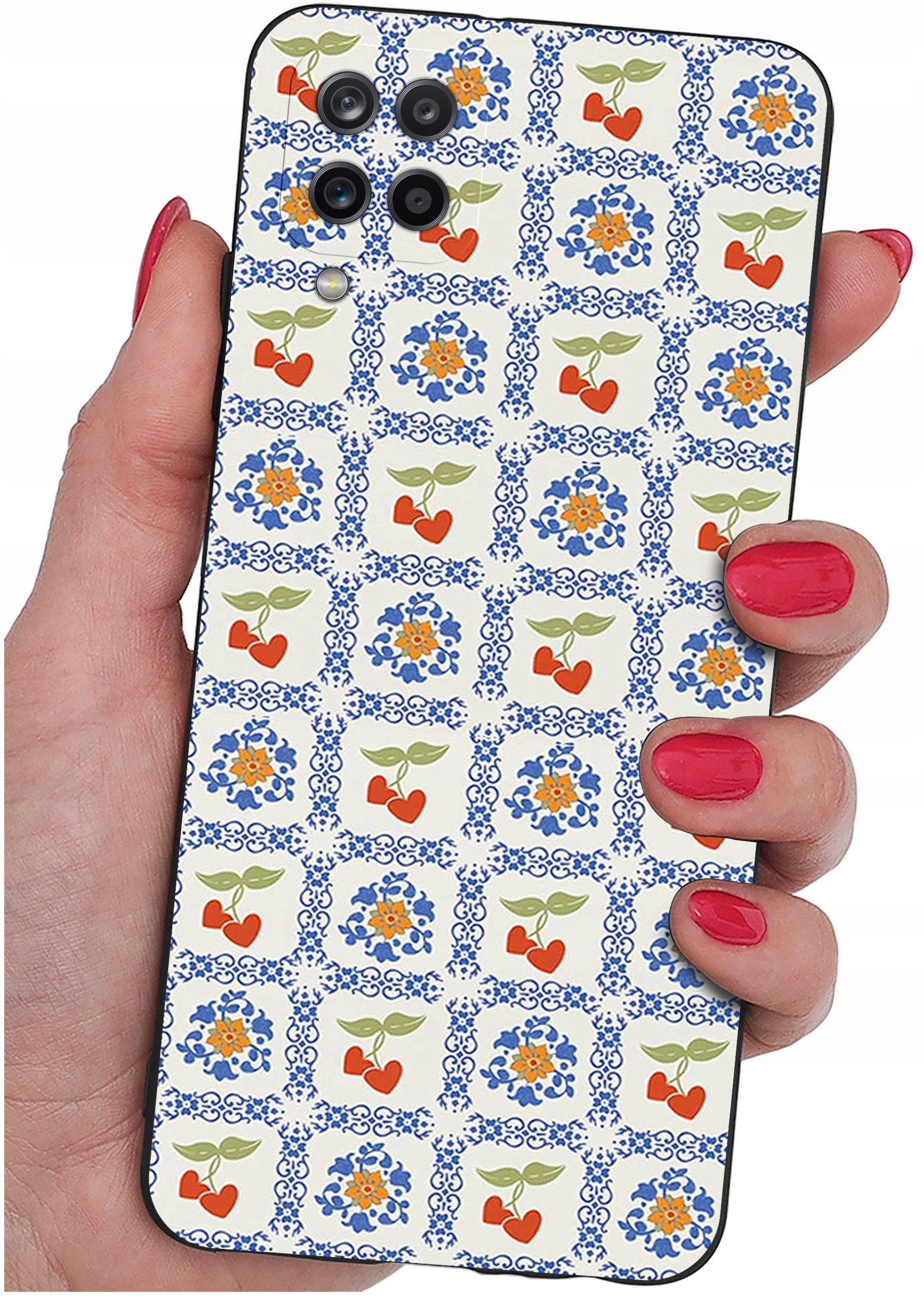 Etui do Samsung Galaxy A12|M12 WZORY |SILIKONOWE MATT CASE + SZKŁO 9H