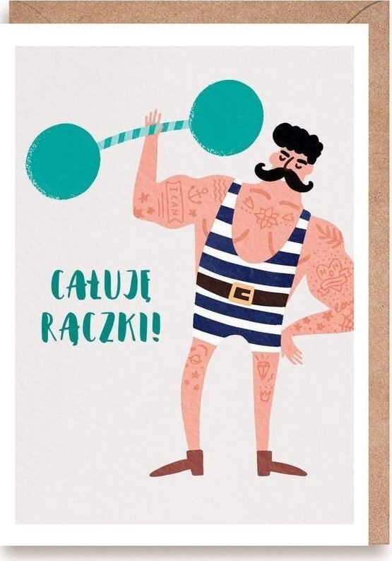 Cardie Kartka okolicznościowa Całuję rączki, eko koperta