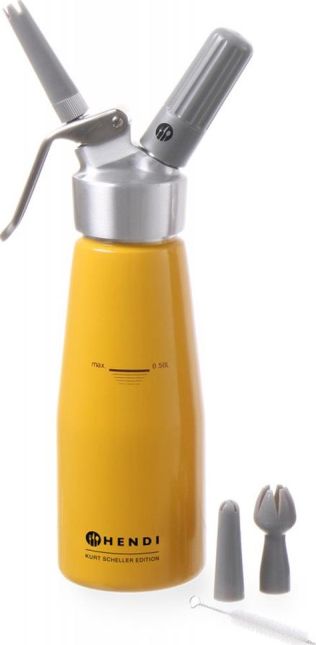 Hendi Syfon do bitej śmietany Kurt Scheller Żółty 0,5 L - Hendi 975855 Syfon do bitej śmietany Kurt Scheller Żółty 0,5 L - Hendi 975855