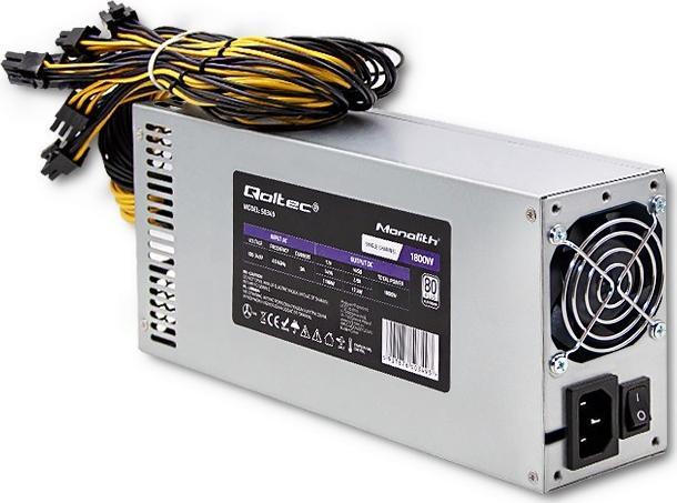 Zasilacz Qoltec Gaming Miner PCI-E 1800W (50349)