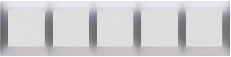 Kontakt-Simon Ramka pięciokrotna SIMON54 uniwersalna srebny - DR5/43