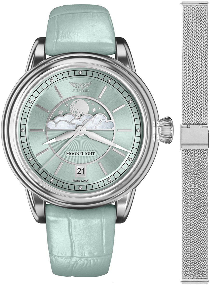 Zegarek damski Aviator V.1.33.0.261.4-SET srebrny