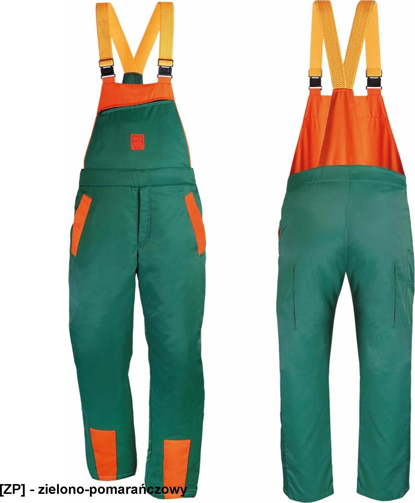 DRWAL DR-PIL-S - spodnie ogrodniczki dla pilarza, zabezpienie nóg przed okaleczeniem piłą łańcuchową o prękości 3XL