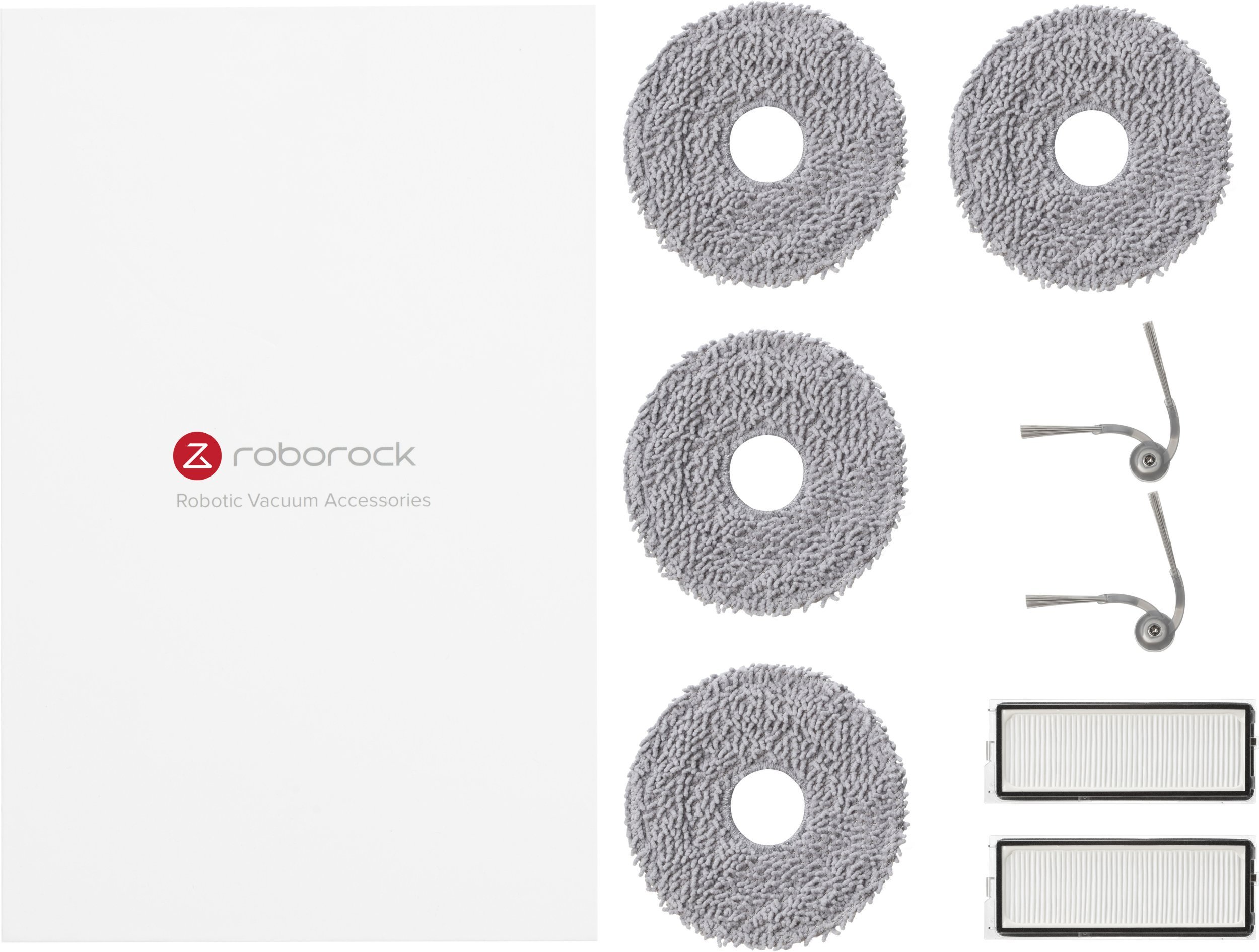 Roborock Accessorie Kit, Edge/Curv 2x Filter, 4x Mop Cloth, 2x Side Brush