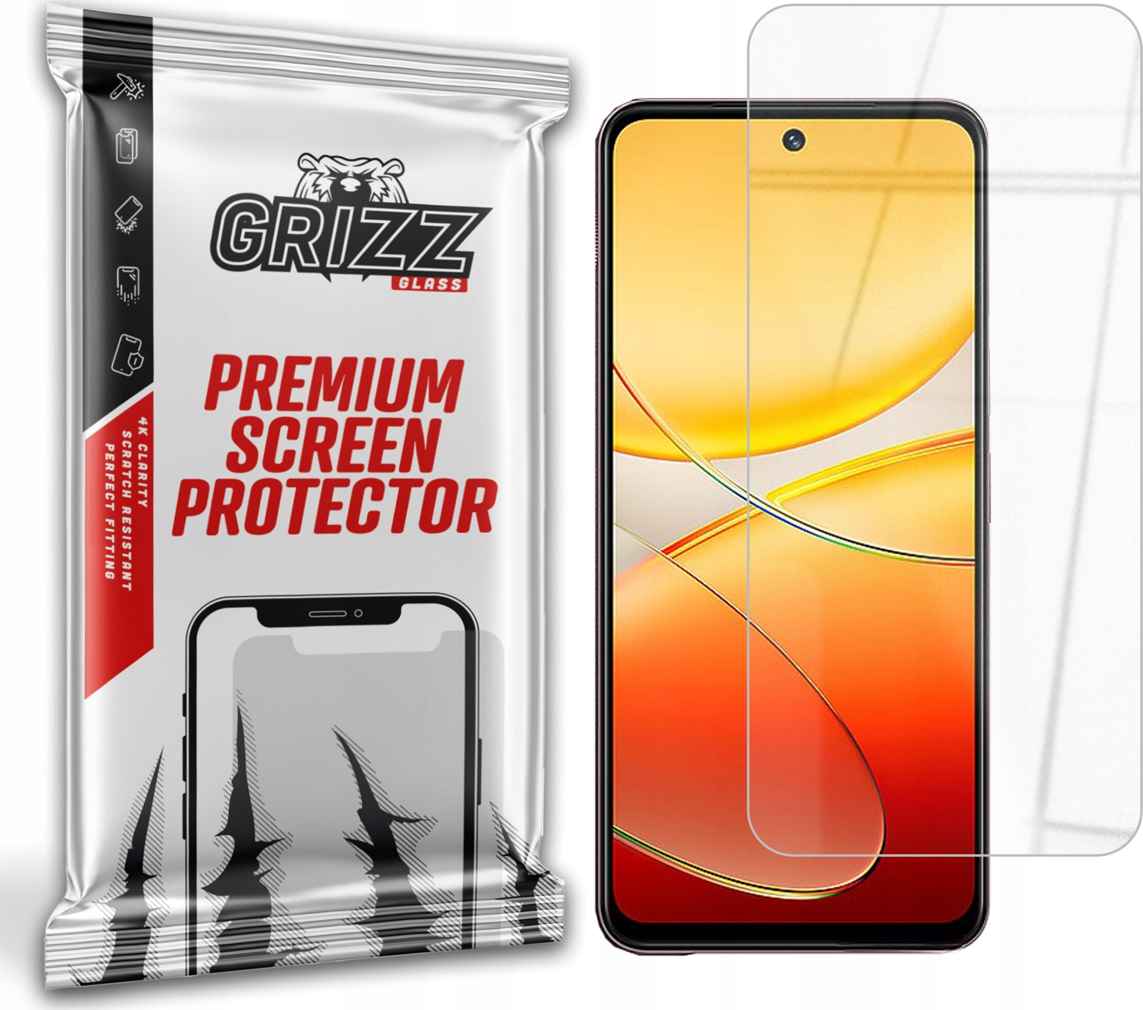GrizzGlass Szkło hybrydowe GrizzGlass HybridGlass do Vivo T3x