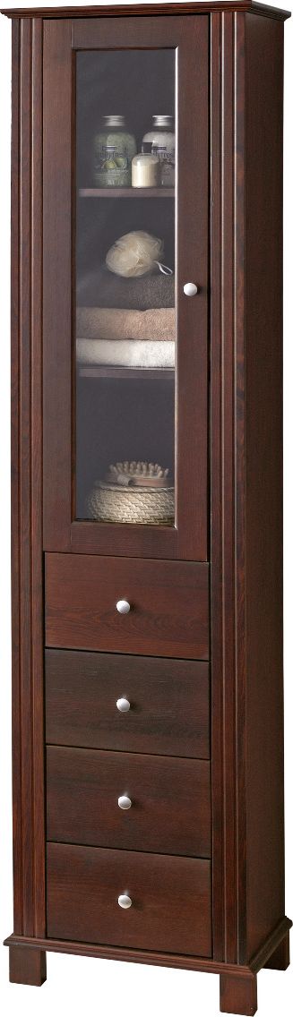 Comad Szafka łazienkowa RETRO 45 cm brązowa drewniana słupek COMAD