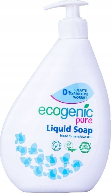 ECOGENIC Ecogenic Pure, Mydło do rąk w płynie z pompką, bezzapachowe, 500 ml