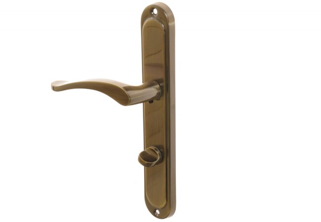 Verso Klamka z długim szyldem NICOLE WC 72 patyna VN7WP