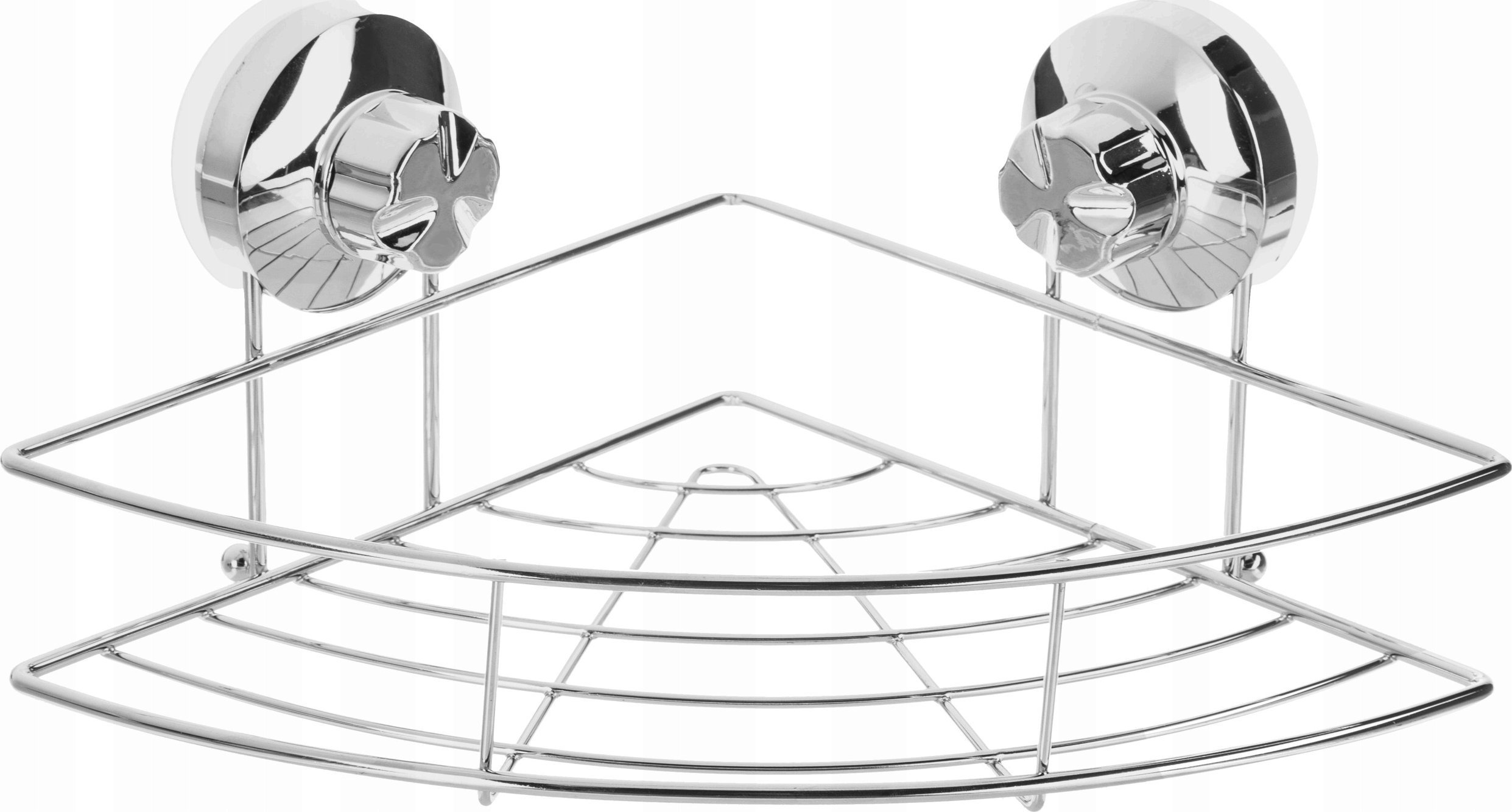 5five Półka łazienkowa, wisząca na przyssawki, stal chromowana, narożna