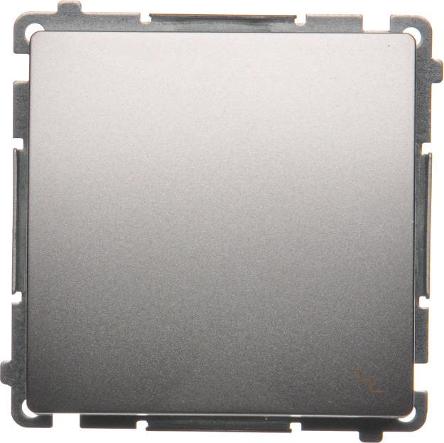 Kontakt-Simon Łącznik schodowy Simon Basic pojedynczy 10AX 250V srebrny mat (BMW6.01/43)