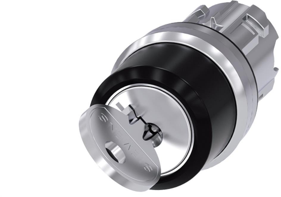 Napęd przełączka 2 położeniowy O-I 2x klucz RONIS SB30 bez samopowrotu metal błyszczący IP69k SA3SU1050-4BF11-0AA0