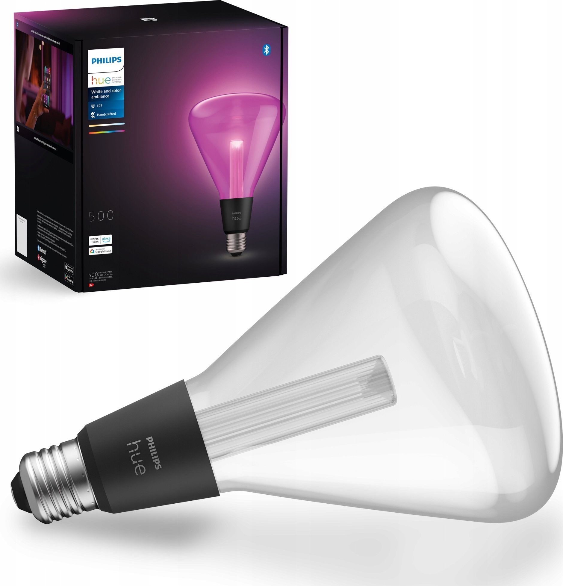 Signify Philips Hue White & Col. Amb. Lightguide Triangle E27