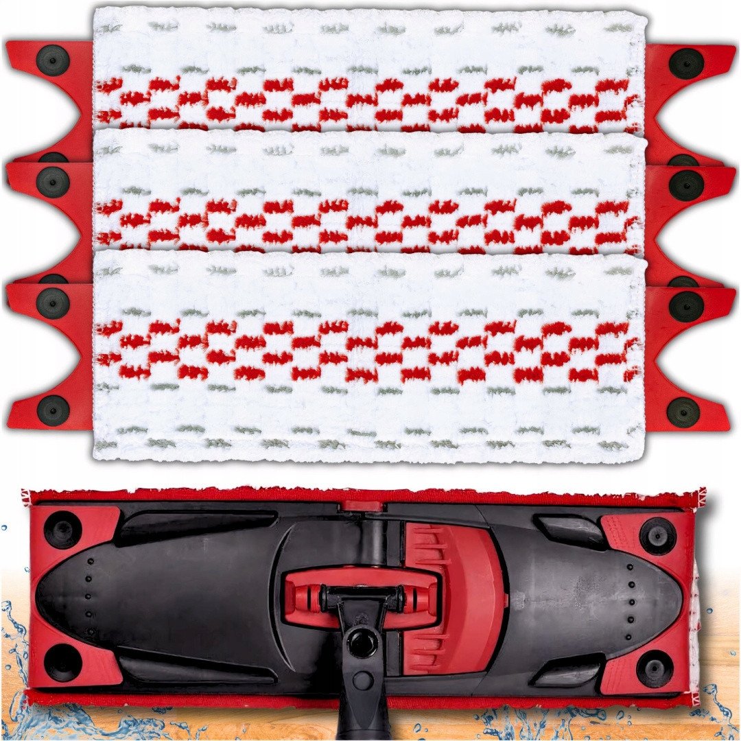 3 x Wkłady Do Mopa VILEDA Płaskiego Wkład Ultra Max Zapas Można Prać GERMAN