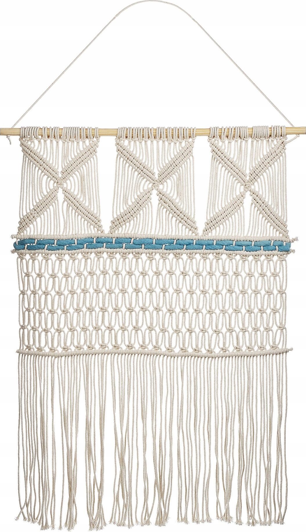 Beliani Dekoracja ścienna makrama bawełniana beżowa KALADY II